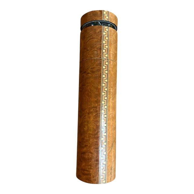 Mark & Carol Reynolds Kaleidovisions Signed Inlaid Wood Kaleidoscope W/ Stand For Sale