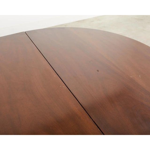 Brown English Georgian Style Banquet Dining Table With Demilune Ends For Sale - Image 8 of 12