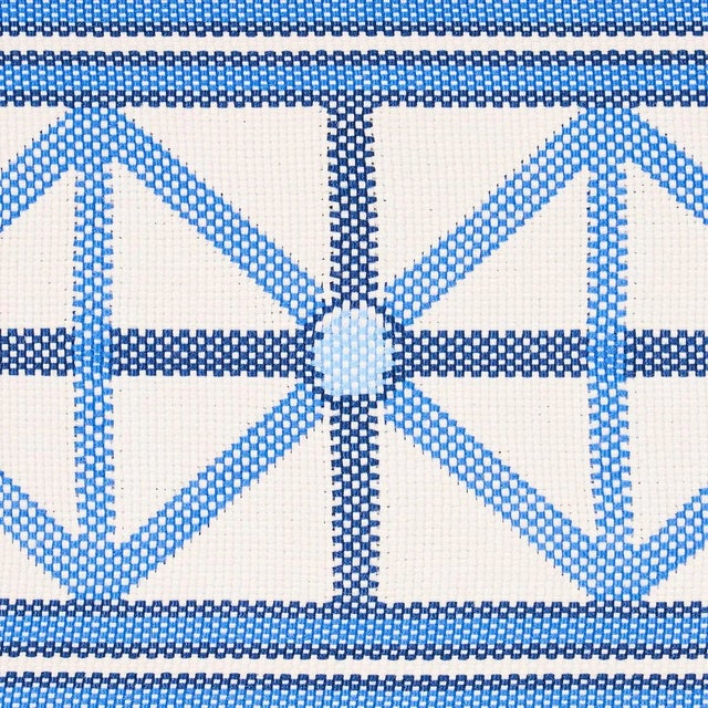 Traditional Sample - Schumacher Napoleon Indoor/Outdoor Tape, Ocean For Sale - Image 3 of 5