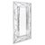 Our Mirax Mirror is an interesting piece featuring a rectangular stainless steel frame formed into intriguing designs of...