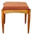 Stool with Orange Brick Boucle Seat by Edmund Homa, 1970s For Sale