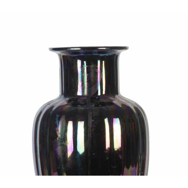 Vintage Iridescent Ceramic Vase, Italy, 1970s For Sale - Image 3 of 5