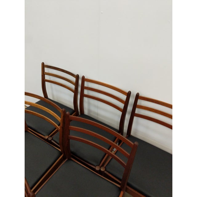Brown Set of 6 Vintage Mid Century Modern Dining Chairs by G Plan For Sale - Image 8 of 10