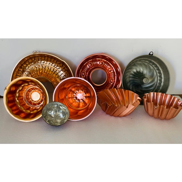 Great set 8 pcs copper baking molds.
