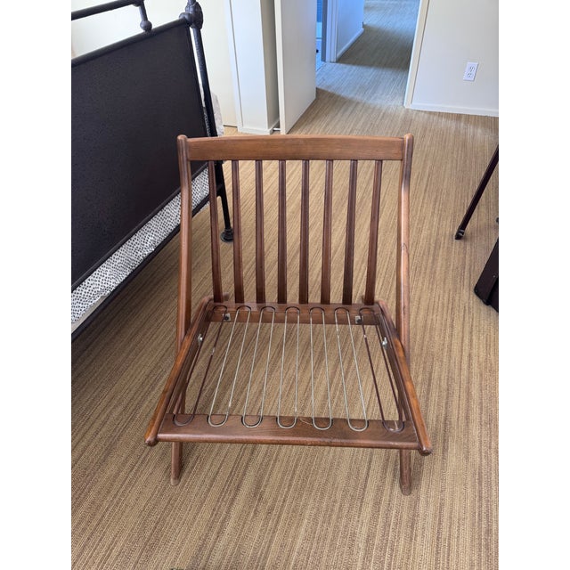 Wood Mid-Century Scissor Chair For Sale - Image 7 of 7