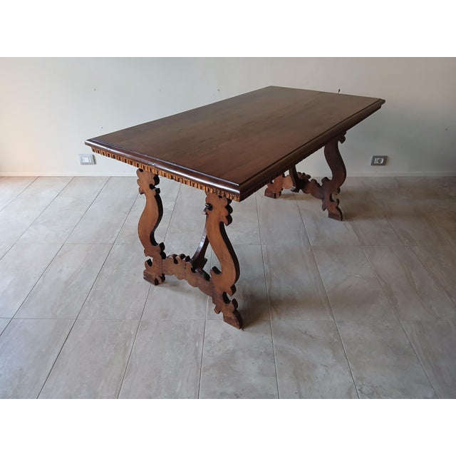 Brown Antique Refectory Table, 1700s For Sale - Image 8 of 15