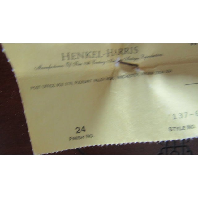 1980s Henkel Harris Cherry Poster Rare King Size Bed For Sale - Image 9 of 9