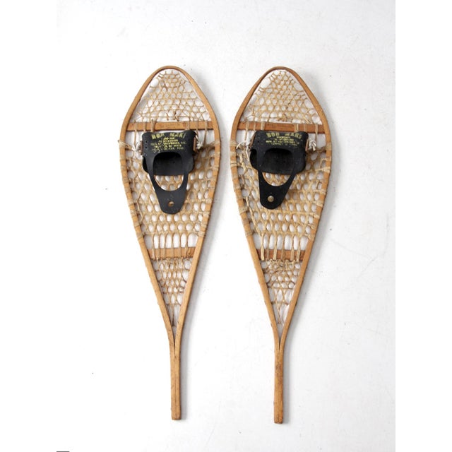 Vintage Canadian Snowshoes Pair For Sale - Image 4 of 13