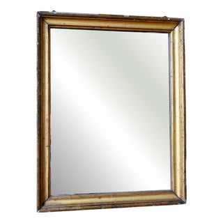 Antique Gilded Wood Mirror For Sale