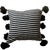 Black & White Striped Pompom Pillow Cover For Sale