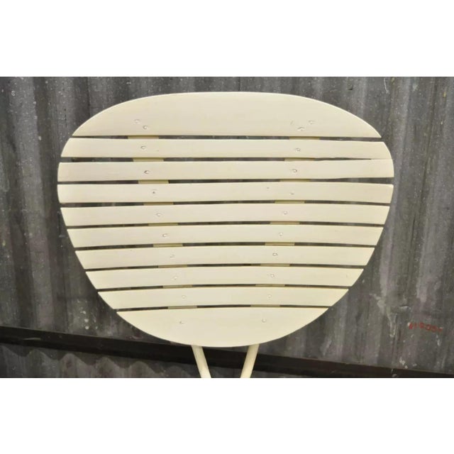 Mid-Century Modern Mid 20th Century Mid Century Modern Italian Wrought Iron Hairpin Leg Bentwood Accent Side Chair For Sale - Image 3 of 9