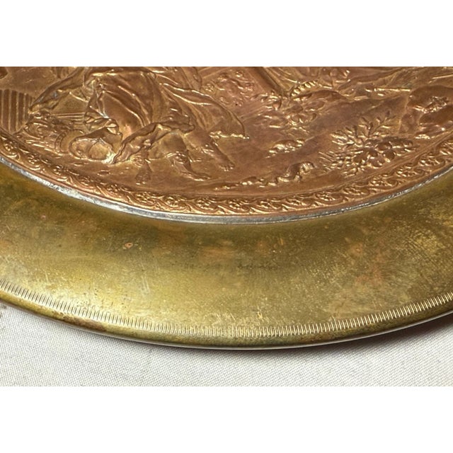 Antique 1800's Solid Bronze Brass Europe Relief Wall Plaque Figural Scene Statue For Sale - Image 10 of 12