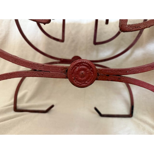 Vintage Mid-Century Art Deco Greek Key Wrought Iron & Tile Top Accent Table For Sale - Image 9 of 9