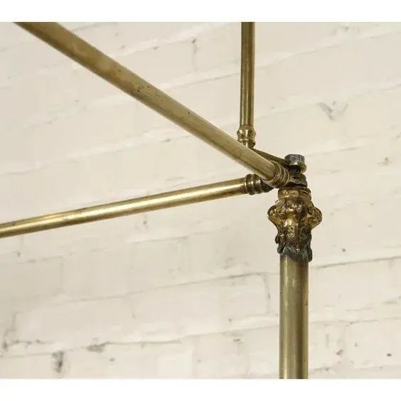 19th Century Antique Brass Twin Size Canopy Bed For Sale - Image 5 of 9