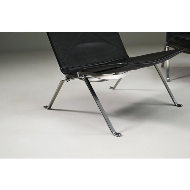 Animal Skin PK22 Lounge Chairs by Poul Kjærholm for Fritz Hansen, Denmark, 1950s, Set of 2 For Sale - Image 7 of 10
