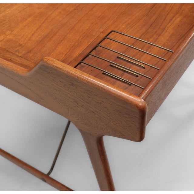 Small Teak Desk by Svend Age Madsen for Knudsen & Son, 1950s For Sale - Image 10 of 17