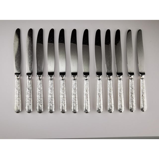 Christofle Silver-Plated Garden of Eden Cutlery Service for 12 from Christofle et Cardeilhac, Set of 100 For Sale - Image 17 of 18