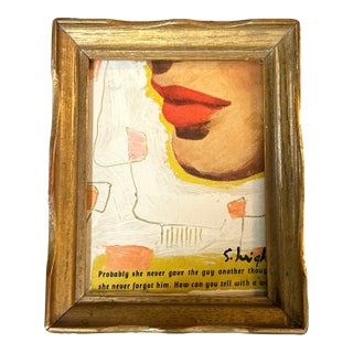 Contemporary Miniature Collage / Painting by Stephen Heigh “Modern Time” For Sale
