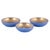 1930s Faience Bowls with Blue and Gold Glaze by Wilhelm Kåge for Gustavsberg, 1930s, Set of 3 For Sale - Image 5 of 5
