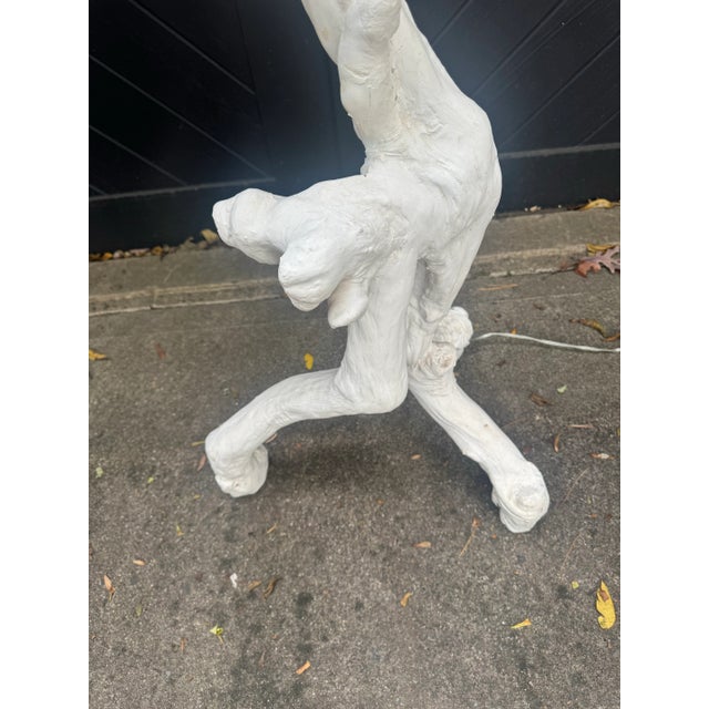 White Faux Bois “Vincent” Floor Lamp by Oly For Sale - Image 8 of 9