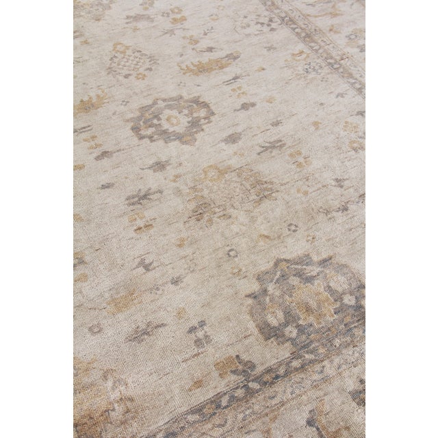 Not Yet Made - Made To Order Oushak Hand-Knotted Wool Ivory Rug - 12'x15' For Sale - Image 5 of 8