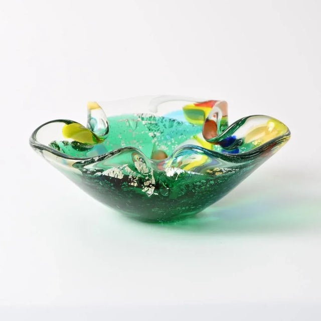 Green Fruits Glass Bowl, Murano, 1950s For Sale - Image 8 of 9