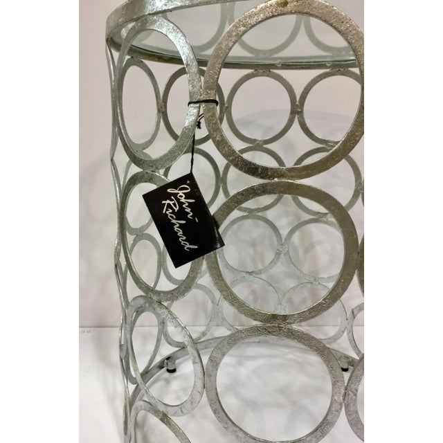 John Richard Silver Leaf Finishd Circle Table For Sale - Image 4 of 6