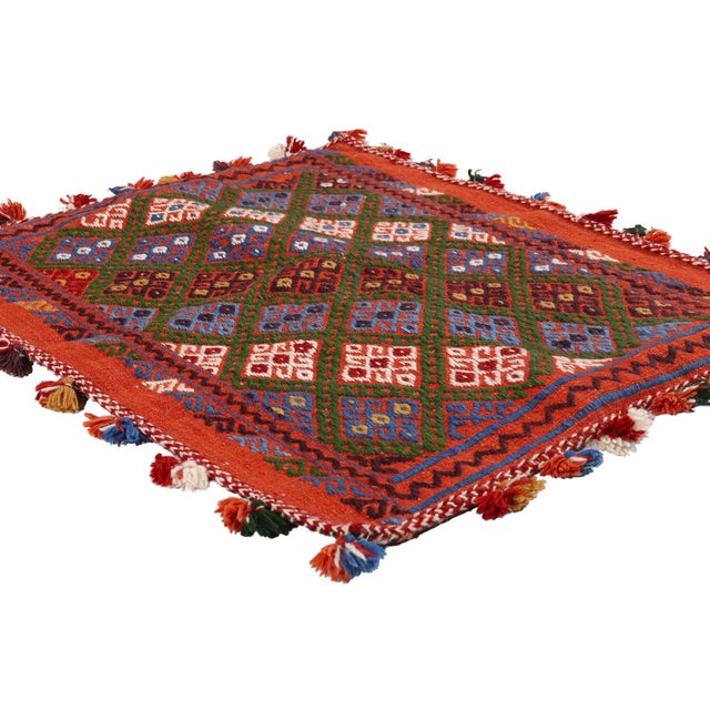 79556 Vintage Anatolian Yüncü Chuval (grain bag), 02'09 x 02'05. The Nomad’s Blessing: An Anatolian Chuval Masterpiece of...