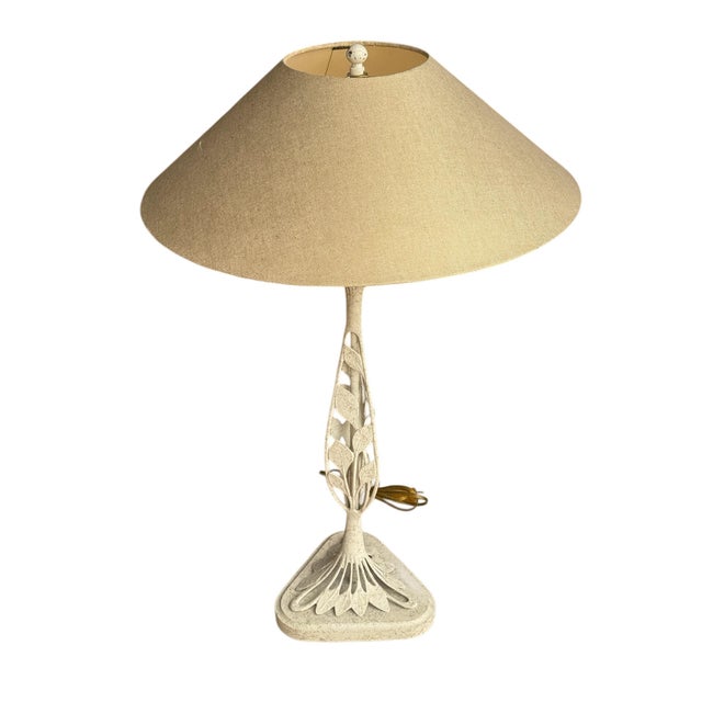 Art Nouveau Vintage Frederick Cooper Table Lamp & Original Shade For Sale - Image 3 of 12