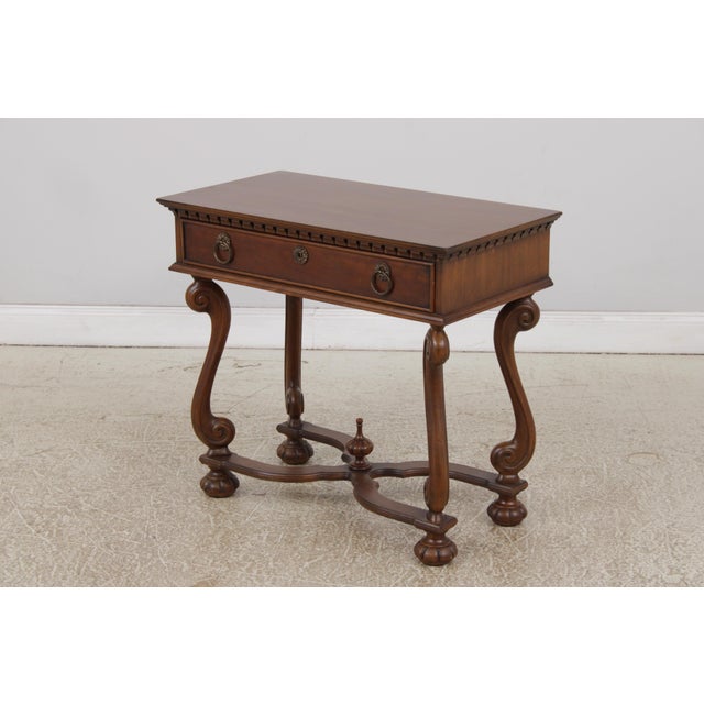 Traditional Hickory Chair Continental Mahogany Console Library Table For Sale - Image 3 of 16
