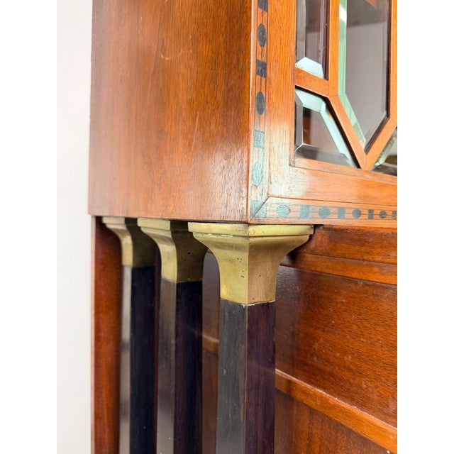 Secessionist Geometric Vitrine Cabinet from August Ungethüm, 1890s For Sale - Image 5 of 18