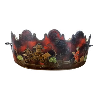 Antique Early 19th Century French Chinoiserie Tole Monteith or Cachepot Jardiniere Circa 1820 For Sale