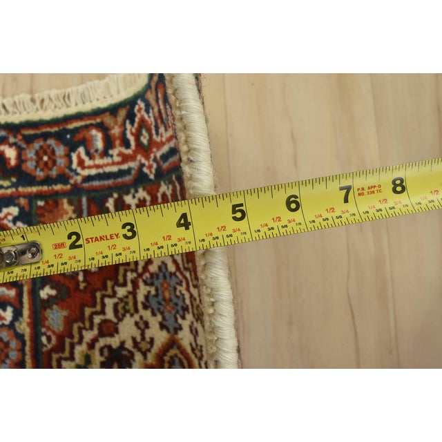 Heriz Rug 2′ X 3’1” Ivory Wool Traditional Hand-Knotted Oriental Carpet For Sale In Philadelphia - Image 6 of 7