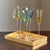 Vintage Hand-Blown Cordial / Liqueur Glasses & Giltwood Tray For Sale - Image 4 of 13
