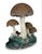 this striking Vintage Brutalist Style Cast Stone Garden Sculpture. This piece features a cluster of multi-sized mushrooms...
