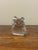 Charming vintage Swedish art glass owl sculpture with a wonderfully simplified, sculptural form. Crafted from thick clear...