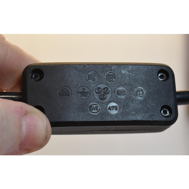 Vintage 1970s Mid-Century Modern Glashutte Limburg White Glass Mushroom Table Lamp Model A743 For Sale - Image 10 of 18