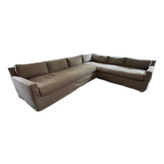 Moss Home Kathy Slipcovered Sectional For Sale