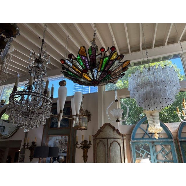 1960s Italian Brutalist Chandelier by Longobard for Poliarte For Sale In Houston - Image 6 of 12