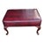 Plastic Vintage English Georgian-Style Wingback Oxblood Upholstery Lounge Chair & Matching Ottoman For Sale - Image 7 of 10