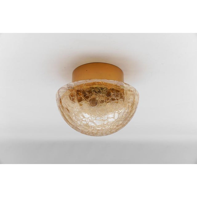 Amber Gold Mushroom Shaped Wall Lamps / Flush Mounts, 1960s, Set of 2 For Sale - Image 10 of 15