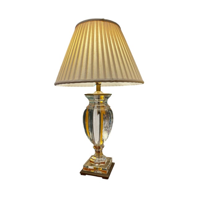 Add a touch of classic elegance to your space with this set of two crystal base table lamps. Featuring beautifully faceted...