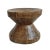 Authentic old wood pestle grinder pot with tapered center hole size of 9" x 13". Sturdy heavy piece with rich patina and...