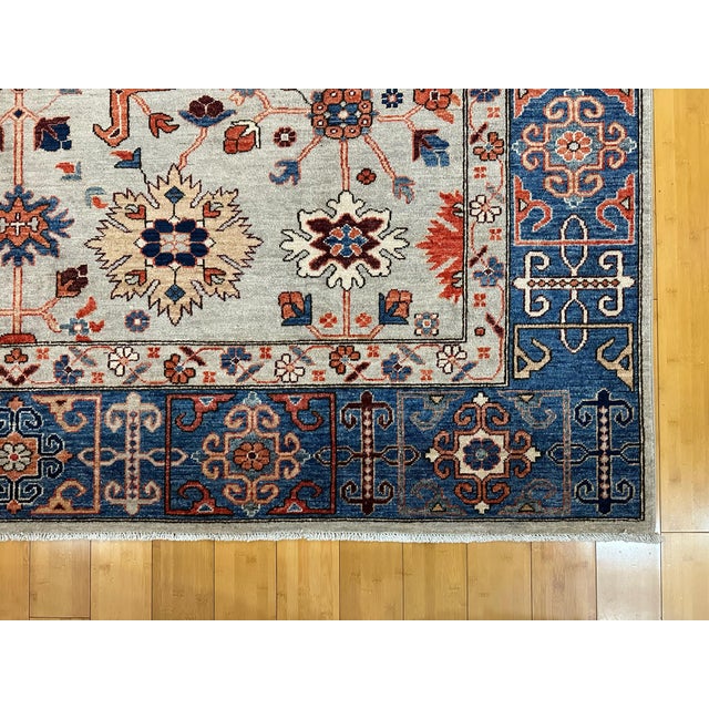1990s Handmade Bidjar Style Rug, Afghan Wool Area Rug With Floral Motif - 8'0 X 9'9 For Sale - Image 9 of 10
