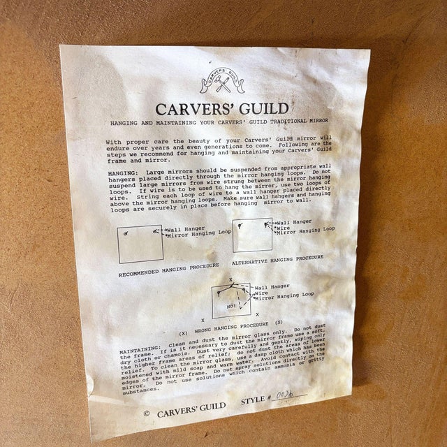 48" MCM Style Gilt Wood Starburst Mirror by Carol Canner for Carvers Guild For Sale - Image 11 of 13