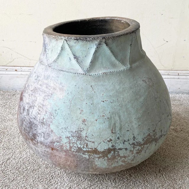 Vintage Colombian Hand Made Clay Water Jug/Container For Sale - Image 10 of 11