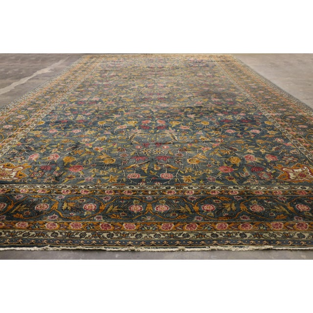 Late 19th Century Indian Agra Rug, 09'09 X 19'08 For Sale - Image 9 of 10