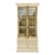 Vintage Distressed Wood and Glass Tall Cabinet For Sale