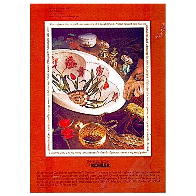 1990's Kohler Artist Edition - Fables and Flowers Cantata Countertop Sink For Sale - Image 11 of 12