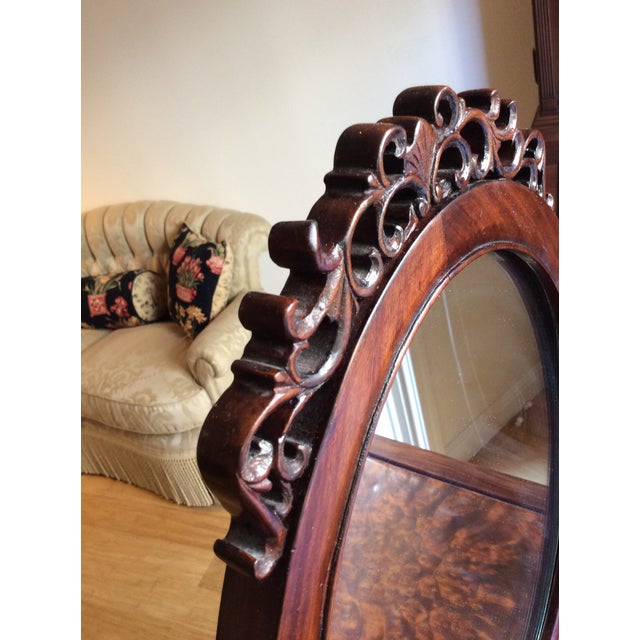 20th Century Chinese Burl Wood and Blackwood Dressing Table with Stool - 2 Pieces For Sale - Image 9 of 12
